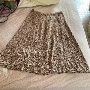 american eagle polka dot midi skirt